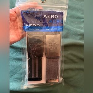 Aeropostale Men's Dual-Tone Belt Set